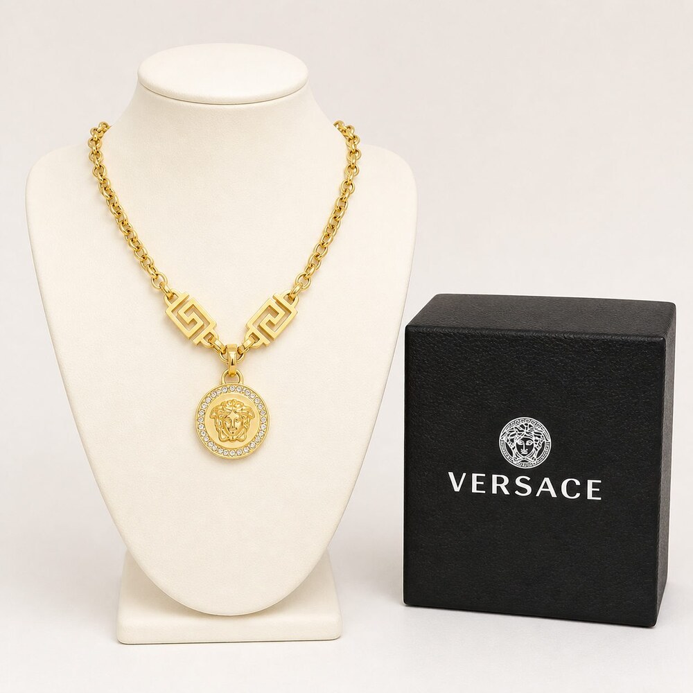 Versace Bold Statement Necklace Style 5 | New with Box - Picture 5 of 9